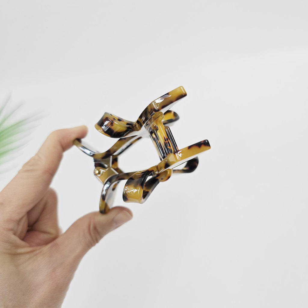 Acetate Luxe Bow Claw (4.9 Inch) | French Pin | Korean Hair Pin | Large Tortoise Shell Accessories