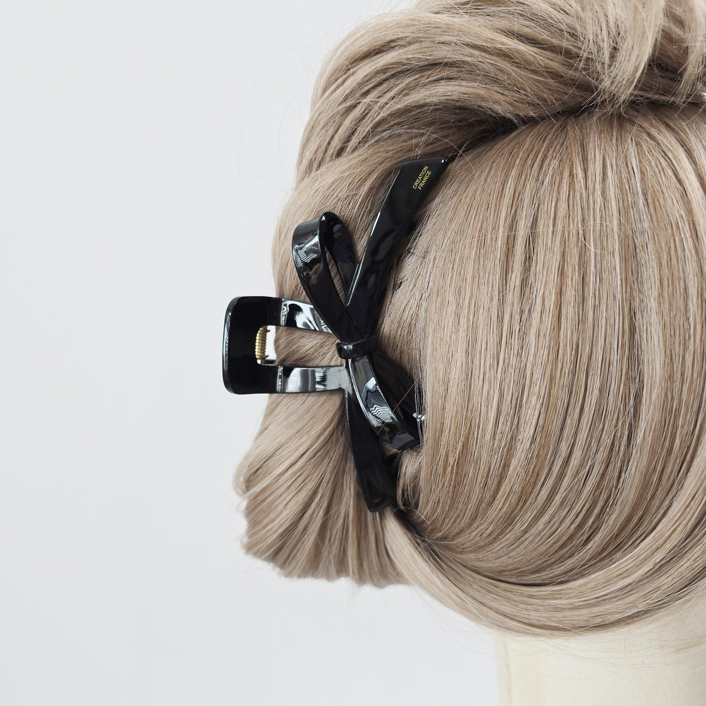 Acetate Luxe Bow Claw (4.9 Inch) | French Pin | Korean Hair Pin | Large Tortoise Shell Accessories