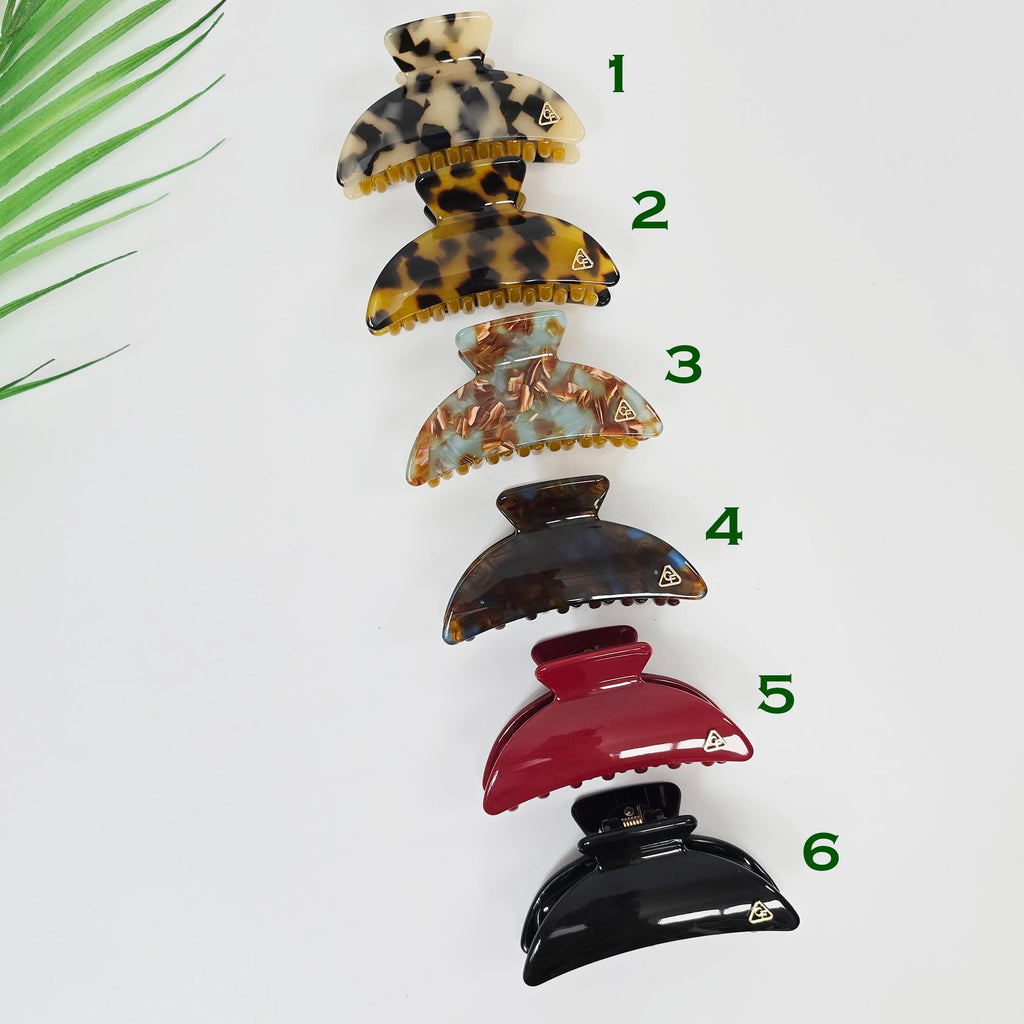 Half Moon Claw (3.0 Inch) | French Pin | Korean Hair Pin | Tortoise Shell Acetate Clip