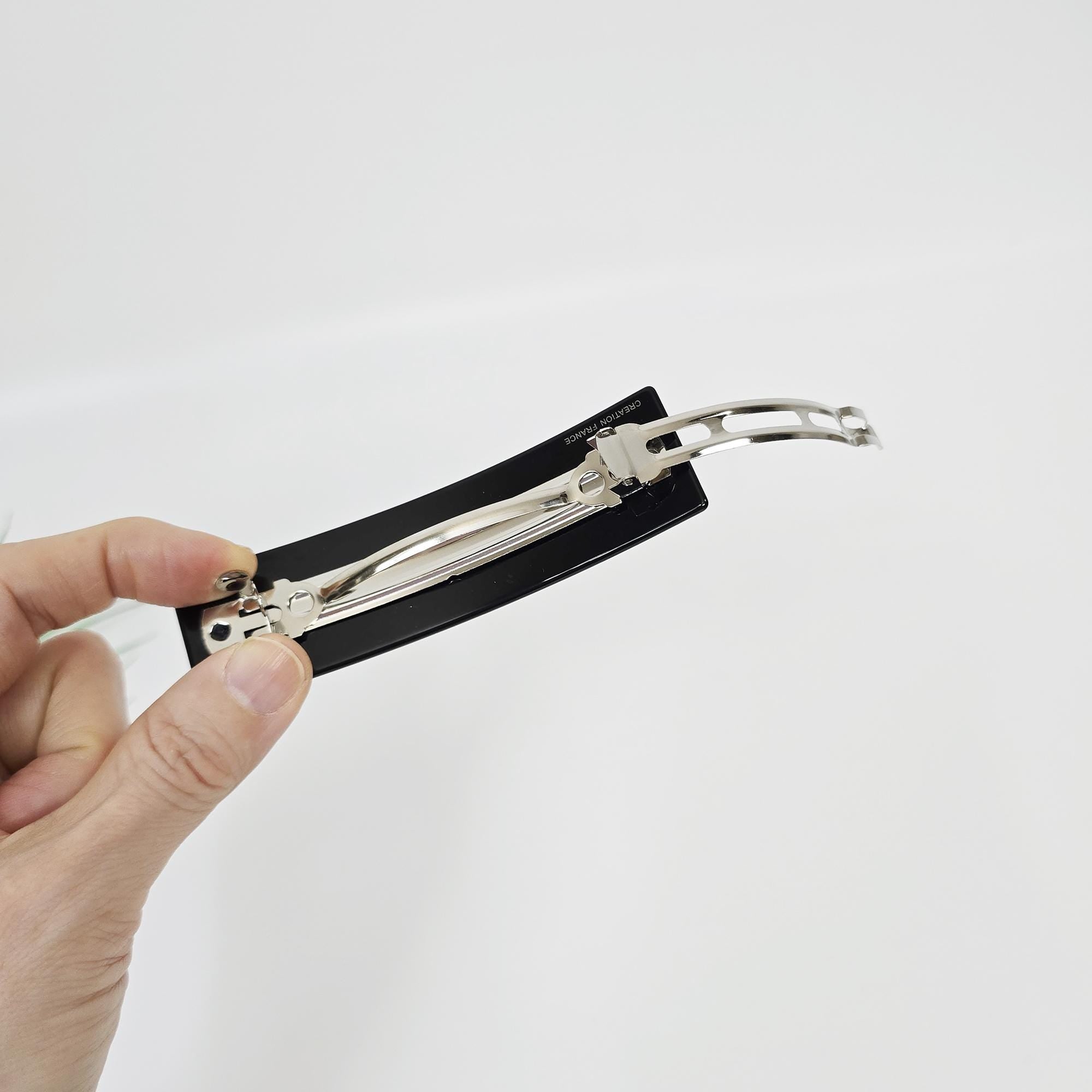 Acetate Barrette (4.1 Inch) | French Pin | Korean Hair Pin | Rectangular Ponytail Holder Clip