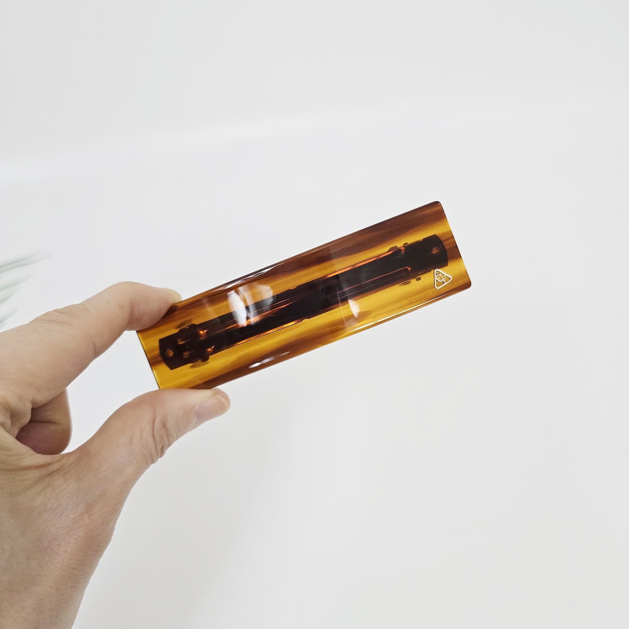 Acetate Barrette (4.1 Inch) | French Pin | Korean Hair Pin | Rectangular Ponytail Holder Clip