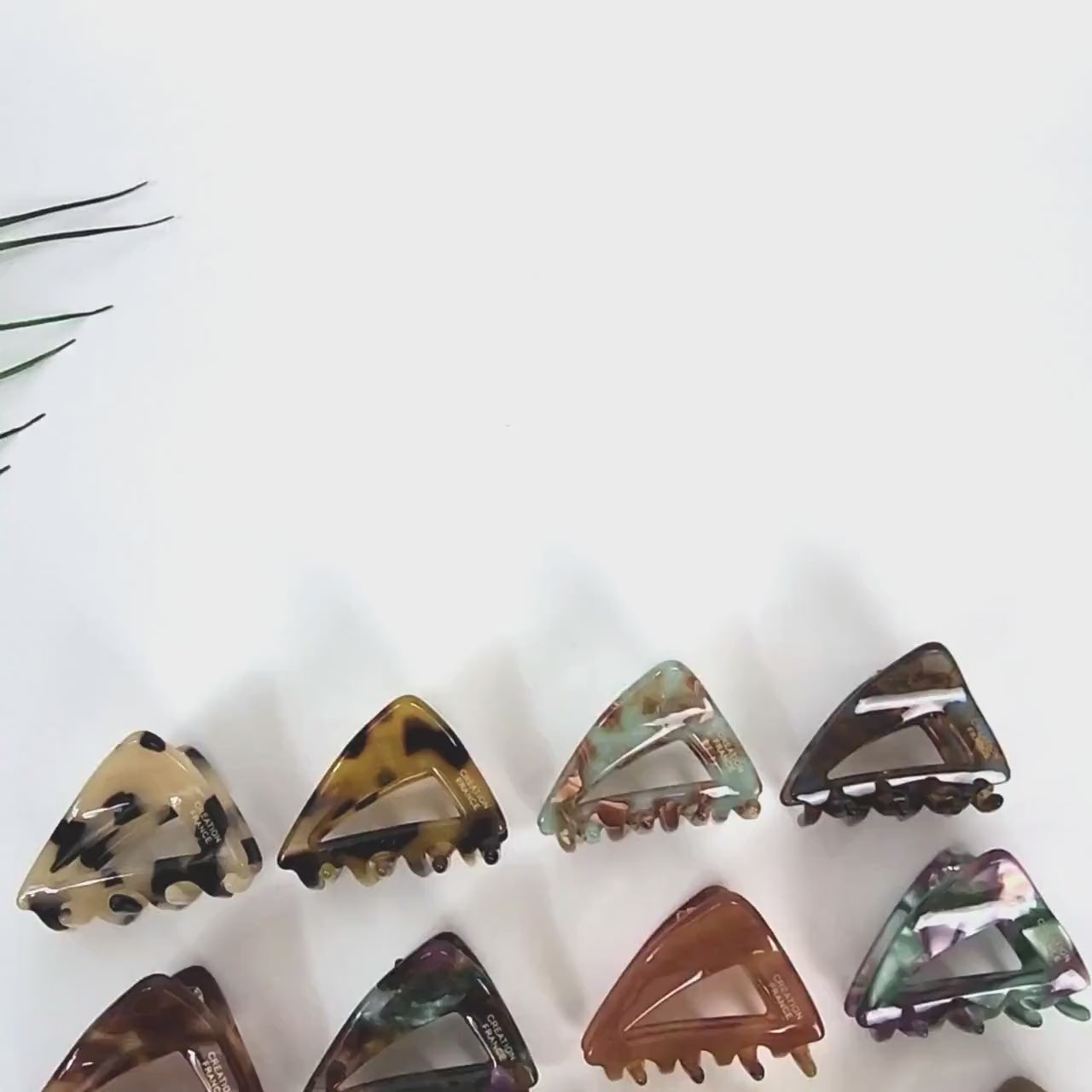 Pure Triangle Fashion Small Point Hair Clip (1.6 Inch) / Cute Tortoise Shell French Hair Pin / Small Hair Clips