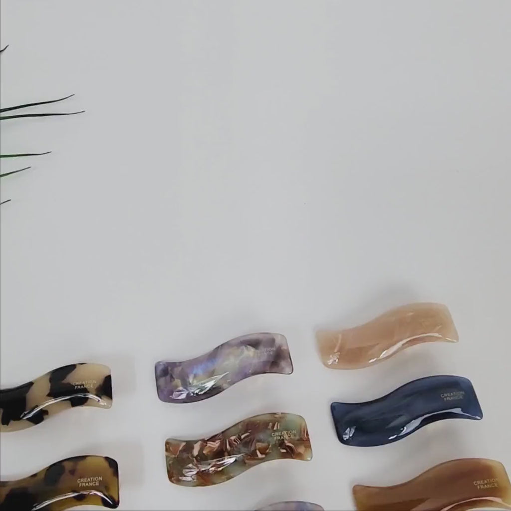 Tortoise Shell Wavy Hair Claw Clip (1.9 Inch) / Cute French Hair Pin / Alligator Hair Clip for Woman / French Barrette for Girls