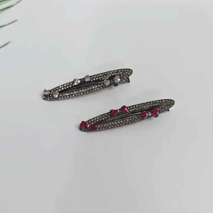 Twilight Oval Mini Hair Claw Clip (2.4 Inch) / Cute Tortoise Shell French Hair Pin / Small Hair Clips