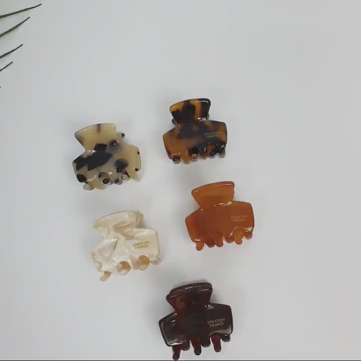 Cellulose Charming Mini Hair Clips (1.4 Inch) / Tortoise Shell Small Hair Pin / Hair Accessory for Woman