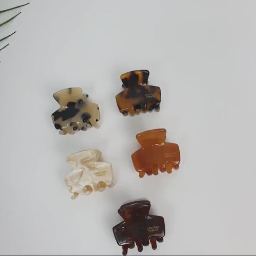 Cellulose Charming Mini Hair Clips (1.4 Inch) / Tortoise Shell Small Hair Pin / Hair Accessory for Woman