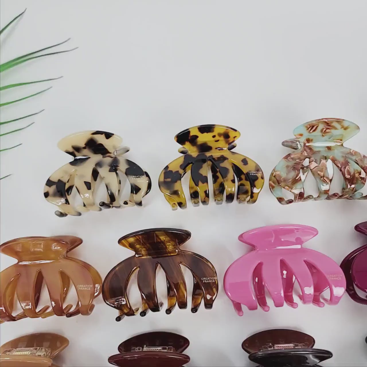 Leopard Little Pumpkin Hair Claw Clip (2.4 Inch) / Tortoise Shell Medium Size Ponytail Holder / Hair Barrette for Woman