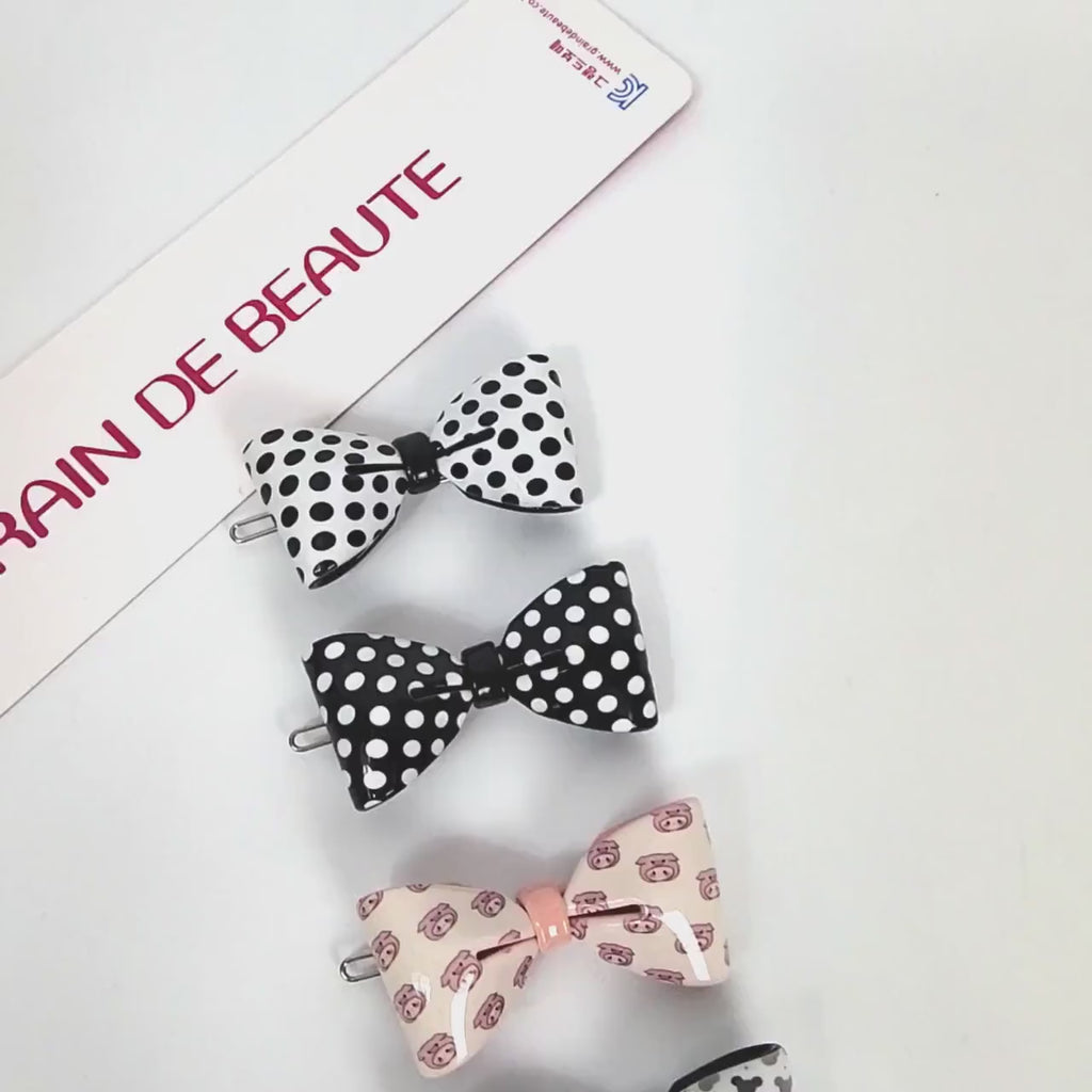 Luxurious Audrey Ribbon Snap Clip Bobby Pin (2.3 Inch) / Vintage French Hair Pin / Hair Accessory for Woman / Bow Barrette for Thin Hair