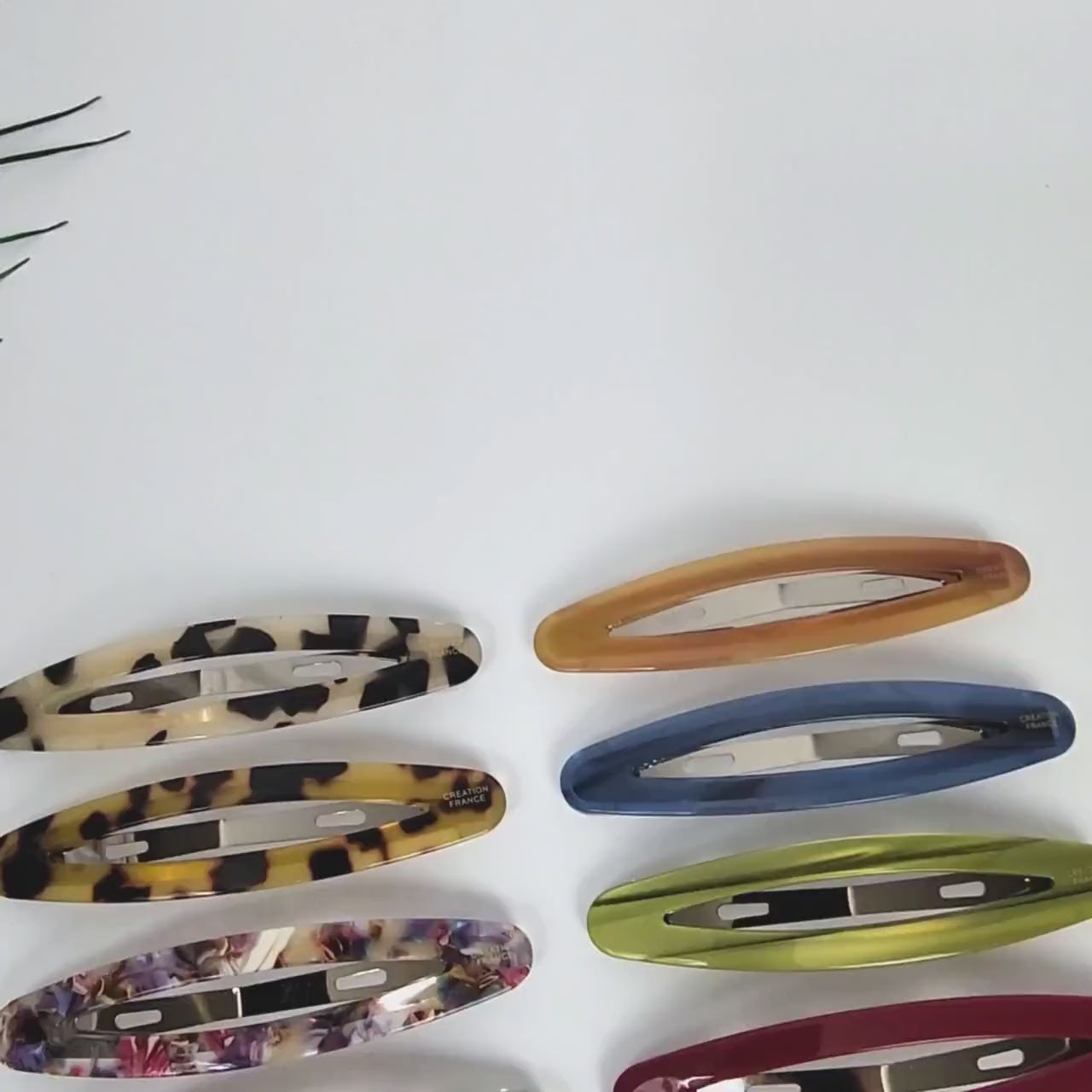 Pure Color Long Slim Oval Snap Clip (3.5 Inch) / Cute French Hairgrip Barrette / French Hair Pin / Tic Tac Hair Clip Pin