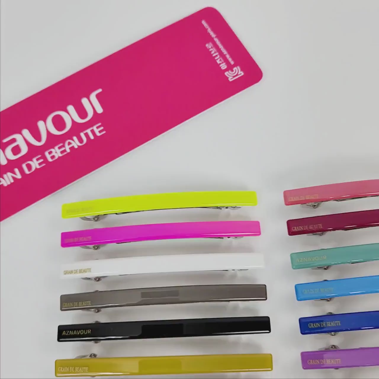 Pure Color Simple Line Hair Barrette (3.3 Inch) / Luxurious French Hair Pin / Automatic Hair Clip