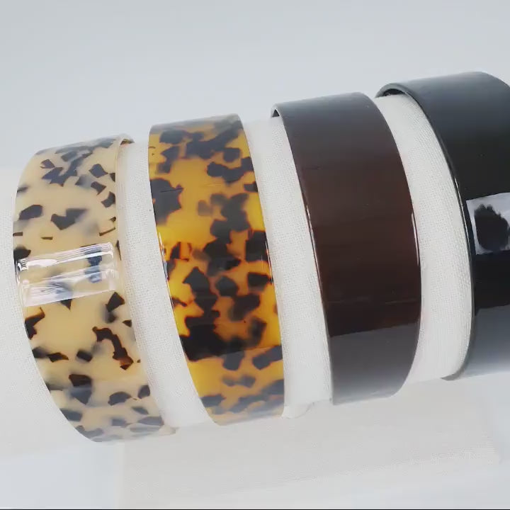 Leopard Marble Wide Headband (1.4 Inch) / Fashionable Tortoise Shell Turban Bandanna / Hair Accessory for Woman