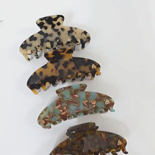 Acetate Hair Claw (4.3 Inch) | French Pin | Korean Hair Pin | Tortoise Shell Luna Hair Clip