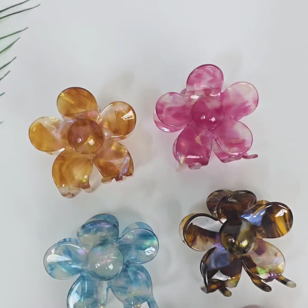 Big Flower Updo Hair Claw Clip (2.8 Inch) / Tortoise Shell French Hair Claw / Hair Barrette for Woman