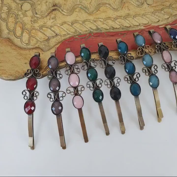 Formica Metal Butterfly Hair Pin (2.4 Inch) / Vintage Antique Hair Bobby Pin / Hair Accessory Pin for Woman