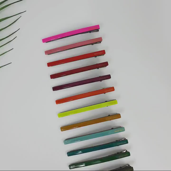 Simple Slim Line Long Alligator Hair Clip (3.1 Inch) / Pure Color Hair Barrette / Hair Accessory for Woman