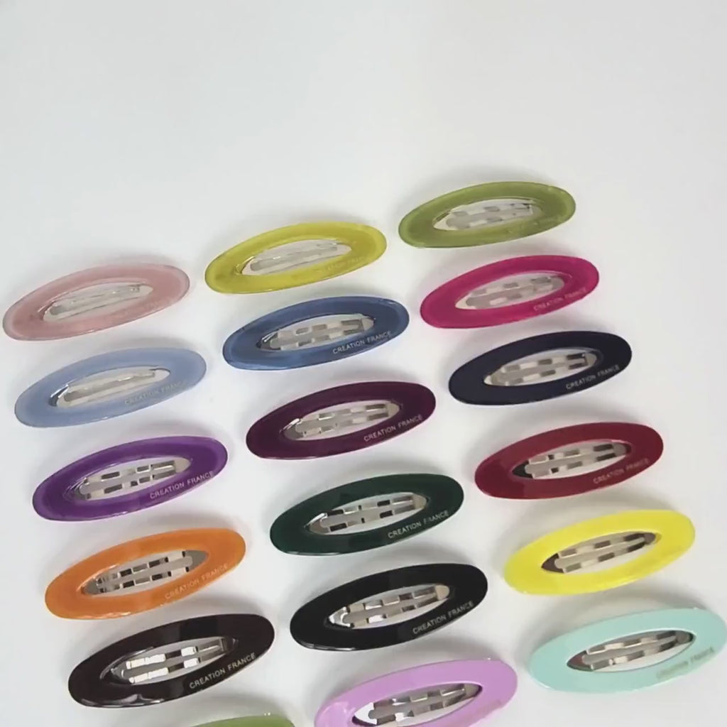 Pure Color Mini Oval Mini Snap Clip (2.2 Inch) / Tortoise Marble Hairgrip Barrette / Tic Tac Hair Clip Pin  / French Hair Pin