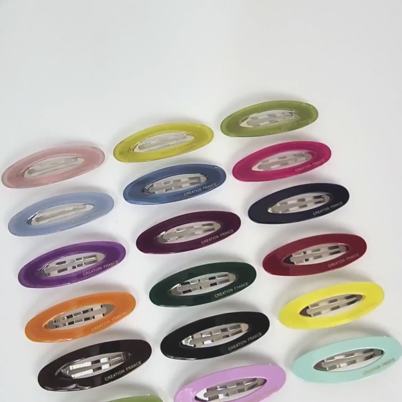 Pure Color Mini Oval Mini Snap Clip (2.2 Inch) / Tortoise Marble Hairgrip Barrette / Tic Tac Hair Clip Pin  / French Hair Pin