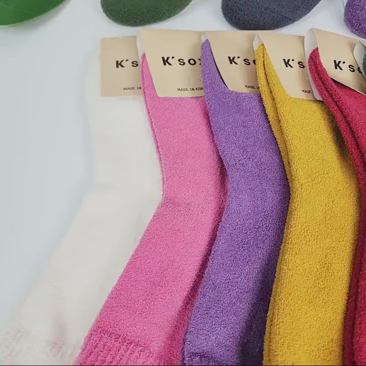 Cozy Fuzzy Socks | Crew Microfiber Warm | Korean Socks | Winter Gift for Her