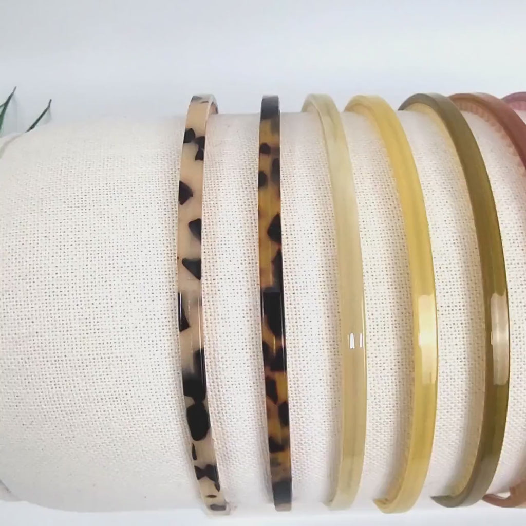 Leopard Inner Wire Very Thin Headband (0.2 Inch) / Simple Line Headband / Elegant Hair Accessories for Woman / Alice Headband