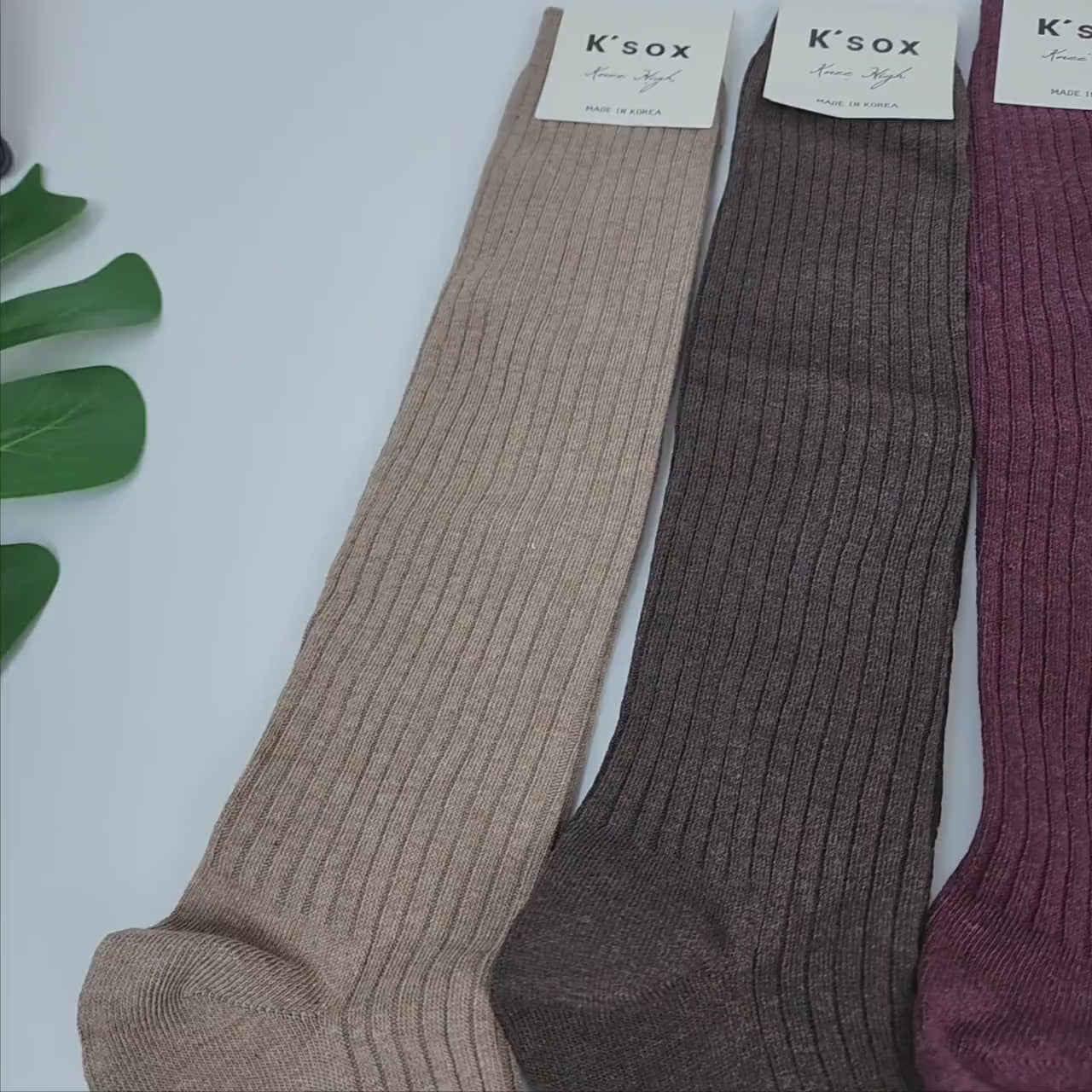 Knee High Socks | Ribbed Cotton Boot Cuffs | Korean Socks | School Uniform Cozy Gift