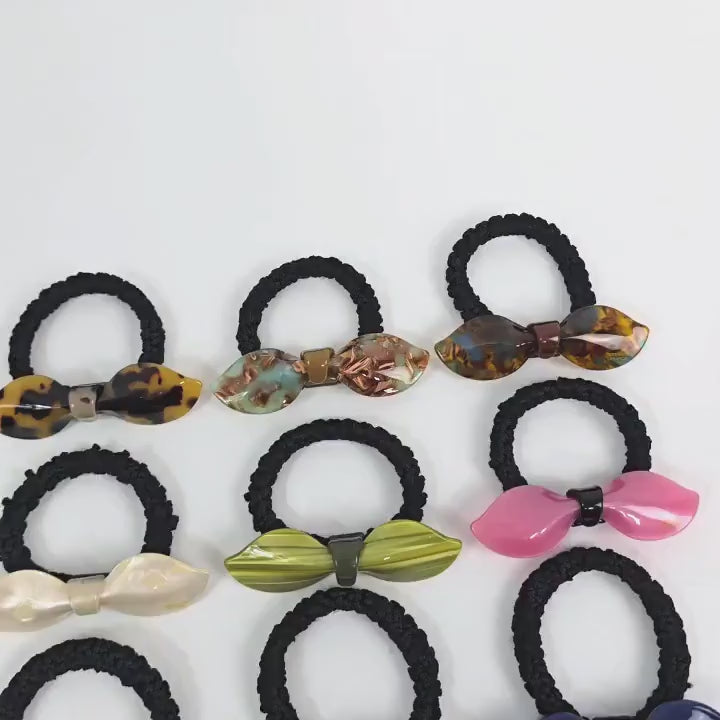 Romance Ribbon Thick Ponytail Hair Tie (3.3 Inch) / Simple Cute Ponytail Holder / Hair Accessory for Woman